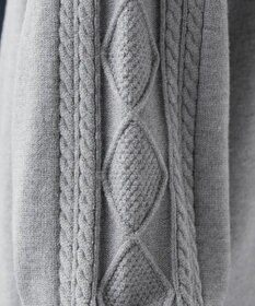 Tiaclasse 【洗える】袖ケーブルニットチュニック