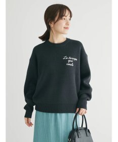 Green Parks 刺繍ロゴニットプルオーバー