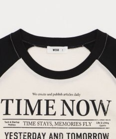 WEGO グラフィックショートサイドリボンドロストT