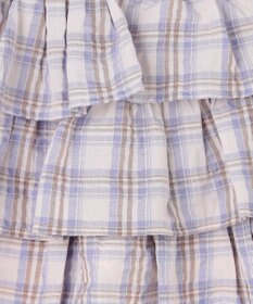 ANY KIDS 【洗濯機可能】ティアード チェックスカパン