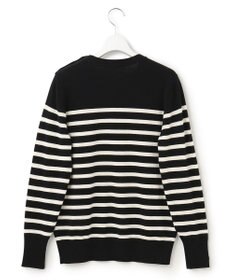 23区 L 【CLASSY.12月号掲載】セミウーステッドウール 肩ボタン ボーダー ニット