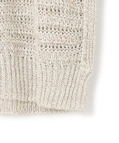 23区 【洗える】テープミックススカシ ドルマン ニットベスト