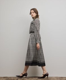 GRACE CONTINENTAL バイカラーチェックプリントワンピース