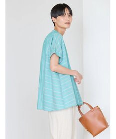 AMERICAN HOLIC 接触冷感フレンチスリーブ切り替えフレアブラウス