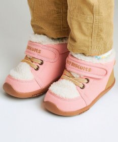 MIKI HOUSE HOT BISCUITS 【14-16cm】 かかと顔ドン あったかボア付き セカンドシューズ