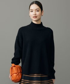 自由区 ウールカシミヤブレンドスパンコールハイネック ニット