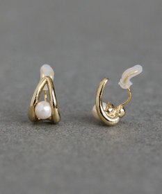 Phoebe 【痛くないシリーズ/金属アレルギー対応】ドロップパールライトフィットイヤリング　ゴールド