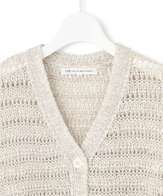 23区 【洗える】テープミックススカシ ドルマン ニットベスト