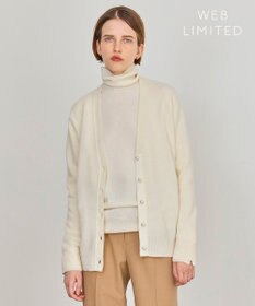 BEIGE， 【WEB限定・洗える】ALSACE / パール釦ウールニットカーディガン