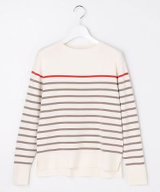 J.PRESS LADIES L Rayon Stretch Border ニット