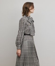 GRACE CONTINENTAL バイカラーチェックプリントワンピース