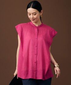 自由区 L 【WEB限定カラーあり】シアーラミーローンバンドカラー ブラウス