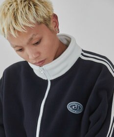 WEGO フリース　ワンポイントハーフZIPプルオーバー