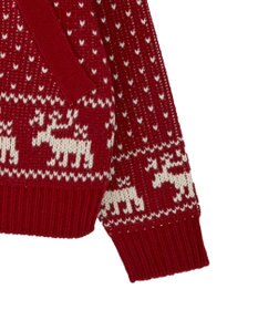 earth music&ecology ダブルzipノルディックカウチンニットカーディガン