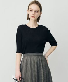 ICB L 【先行予約】 リネンブレンドシアー クルーネックリブニット