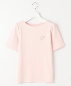 Feroux 【洗える】ワンポイント刺繍Tシャツ