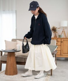 WEGO U.S. POLO ASSN.|別注畔編みハーフジップセーター