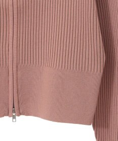 Green Parks 配色リブＺｉｐニットカーディガン