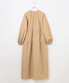 #Newans 【撥水加工/洗濯機可能】〈全身をさりげなくカバー〉リラクシーティアードワンピース