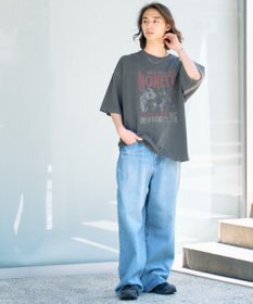 WEGO 【新色追加/ユニセックス着用アイテム/手洗い可/SMLサイズ展開】ピグメントグラフィックT（S）