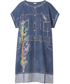 tsumori chisato SLEEP ツモリチサト ワンピース 綿100%(本体) 楊柳素材 3分袖 半袖 ロング丈 レディース UNT115 /ワコール