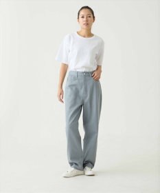 caqu color linen ankle boys アンクル丈ボーイフィットリネンデニム