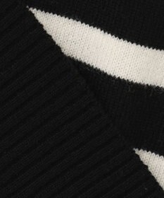 23区 L 【CLASSY.12月号掲載】セミウーステッドウール 肩ボタン ボーダー ニット