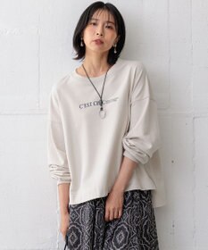 23区 【洗える】ライトコットンテリー ロゴ カットソー