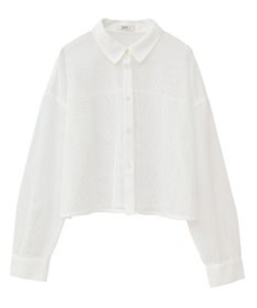 earth music&ecology メッシュストライプショートシャツ