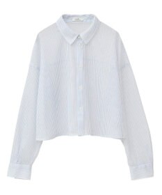 earth music&ecology メッシュストライプショートシャツ