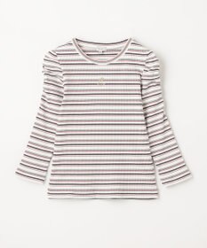 ANY KIDS 七分袖 テレコボーダー Tシャツ