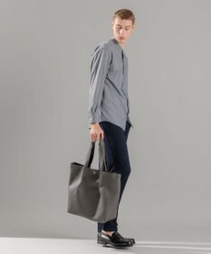 JOSEPH HOMME ハイゲージコットンジャージー 　バンドカラーシャツ