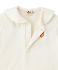 MIKI HOUSE HOT BISCUITS 【70-110cm】 くま耳 セーラーカラー半袖Tシャツ