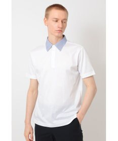 DAKS GIZAコットン THOMAS MASONチェック シャツカラーポロ