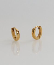 Phoebe 【金属アレルギー対応】ワンタッチメタルフープミニピアス　ゴールド/サージカルステンレス