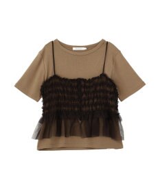 AMERICAN HOLIC 【2点セット】半袖Tシャツ＋チュールビスチェ