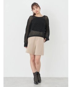 earth music&ecology スパンコールショートゆるニット
