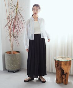 earth music&ecology メッシュストライプショートシャツ