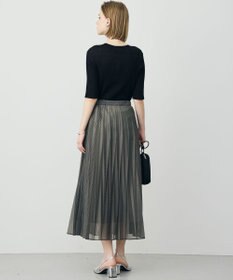 ICB L 【先行予約】 リネンブレンドシアー クルーネックリブニット