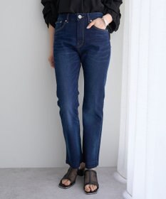 YECCA VECCA カットオフスリムストレートデニムパンツ