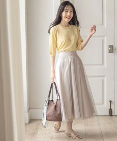 ANY SIS S 【接触冷感 ・UVケア】シアースリーブ ニット