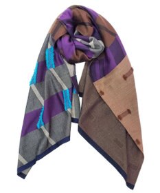 POLS ウールカットジャカードストール