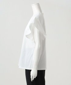 23区 【R(アール)】プレミアムコットンジャージー フリルスリーブカットソー