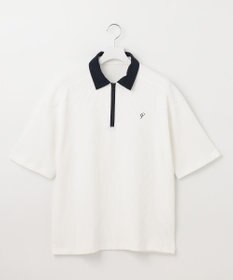 23区GOLF 【23Fondation/MEN】【UVケア】ワッフルジップアップ