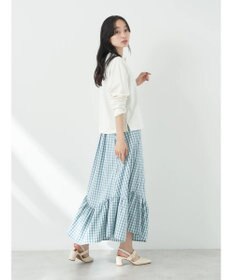 earth music&ecology イレヘムチェックスカート