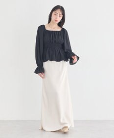 earth music&ecology バルーンヘムブラウス