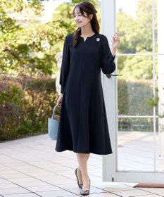 Tiaclasse L 【ストレッチジョーゼット】 シフォン袖ワンピース