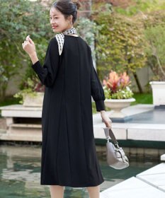 Tiaclasse L 【ストレッチジョーゼット】 シフォン袖ワンピース