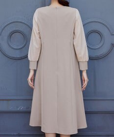 Tiaclasse L 【ストレッチジョーゼット】 シフォン袖ワンピース