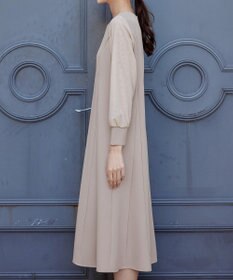 Tiaclasse L 【ストレッチジョーゼット】 シフォン袖ワンピース